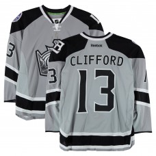 Kyle Clifford Los Angeles Kings Fanatics Authentic Practice-Used #13 Silver Reebok Jersey vs. Anaheim Ducks on January 25, 2014 - NHL Stadium Series - Worn During Warm-Ups
