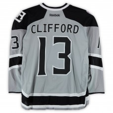 Kyle Clifford Los Angeles Kings Fanatics Authentic Practice-Used #13 Silver Reebok Jersey vs. Anaheim Ducks on January 25, 2014 - NHL Stadium Series - Worn During Warm-Ups