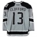 Kyle Clifford Los Angeles Kings Fanatics Authentic Practice-Used #13 Silver Reebok Jersey vs. Anaheim Ducks on January 25, 2014 - NHL Stadium Series - Worn During Warm-Ups