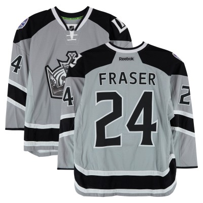 Colin Fraser Los Angeles Kings Fanatics Authentic Practice-Used #24 Silver Reebok Jersey vs. Anaheim Ducks on January 25, 2014 - NHL Stadium Series - Worn During Warm-Ups