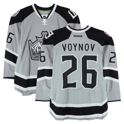 Slava Voynov Los Angeles Kings Fanatics Authentic Practice-Used #26 Silver Reebok Jersey vs. Anaheim Ducks on January 25, 2014 - NHL Stadium Series - Worn During Warm-Ups