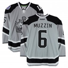 Jake Muzzin Los Angeles Kings Fanatics Authentic Practice-Used #6 Silver Reebok Jersey vs. Anaheim Ducks on January 25, 2014 - NHL Stadium Series - Worn During Warm-Ups