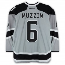 Jake Muzzin Los Angeles Kings Fanatics Authentic Practice-Used #6 Silver Reebok Jersey vs. Anaheim Ducks on January 25, 2014 - NHL Stadium Series - Worn During Warm-Ups