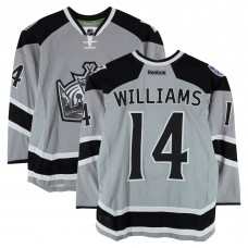 Justin Williams Los Angeles Kings Fanatics Authentic Practice-Used #14 Silver Reebok Jersey vs. Anaheim Ducks on January 25, 2014 - NHL Stadium Series - Worn During Warm-Ups