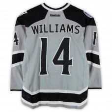 Justin Williams Los Angeles Kings Fanatics Authentic Practice-Used #14 Silver Reebok Jersey vs. Anaheim Ducks on January 25, 2014 - NHL Stadium Series - Worn During Warm-Ups