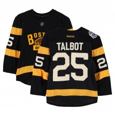Maxime Talbot Boston Bruins Fanatics Authentic Practice-Used #25 Black Reebok Jersey vs. Montreal Canadiens on January 1, 2016 - NHL Winter Classic - Worn During Warm-Ups