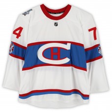 Alexei Emelin Montreal Canadiens Fanatics Authentic Practice-Used #74 White Reebok Jersey vs. Boston Bruins on January 1, 2016 - NHL Winter Classic - Worn During Warm-Ups