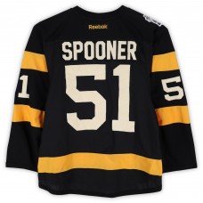 Ryan Spooner Boston Bruins Fanatics Authentic Practice-Used #51 Black Reebok Jersey vs. Montreal Canadiens on January 1, 2016 - NHL Winter Classic - Worn During Warm-Ups
