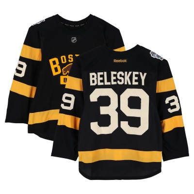 Matt Beleskey Boston Bruins Fanatics Authentic Practice-Used #39 Black Reebok Jersey vs. Montreal Canadiens on January 1, 2016 - NHL Winter Classic - Worn During Warm-Ups