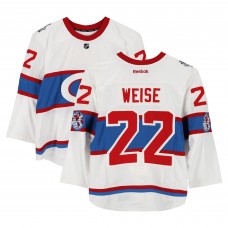 Dale Weise Montreal Canadiens Fanatics Authentic Practice-Used #22 White Reebok Jersey vs. Boston Bruins on January 1, 2016 - NHL Winter Classic - Worn During Warm-Ups