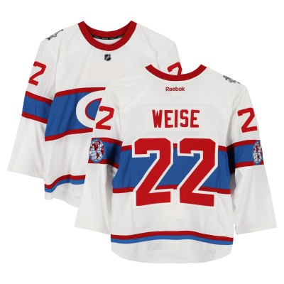 Dale Weise Montreal Canadiens Fanatics Authentic Practice-Used #22 White Reebok Jersey vs. Boston Bruins on January 1, 2016 - NHL Winter Classic - Worn During Warm-Ups