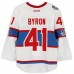 Paul Byron Montreal Canadiens Fanatics Authentic Practice-Used #41 White Reebok Jersey vs. Boston Bruins on January 1, 2016 - NHL Winter Classic - Worn During Warm-Ups