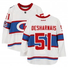 David Desharnais Montreal Canadiens Fanatics Authentic Practice-Used #51 White Reebok Jersey vs. Boston Bruins on January 1, 2016 - NHL Winter Classic - Worn During Warm-Ups