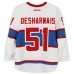 David Desharnais Montreal Canadiens Fanatics Authentic Practice-Used #51 White Reebok Jersey vs. Boston Bruins on January 1, 2016 - NHL Winter Classic - Worn During Warm-Ups