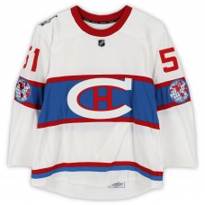David Desharnais Montreal Canadiens Fanatics Authentic Practice-Used #51 White Reebok Jersey vs. Boston Bruins on January 1, 2016 - NHL Winter Classic - Worn During Warm-Ups