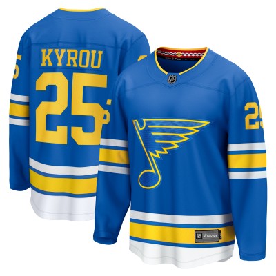 Джерси St. Louis Blues Jordan Kyrou Fanatics Blue Home Breakaway