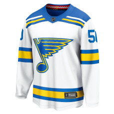 Джерси St. Louis Blues Jordan Binnington Fanatics White Away Breakaway