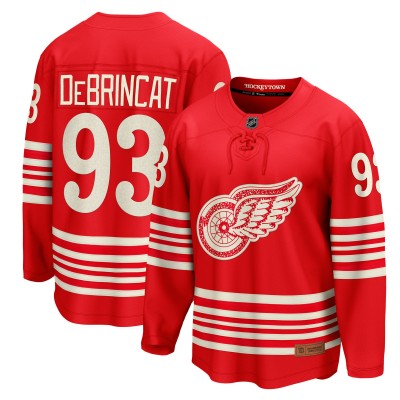 Джерси Detroit Red Wings Alex DeBrincat Fanatics Red Centennial Breakaway