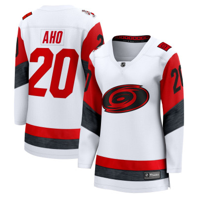 Женская Джерси Carolina Hurricanes Sebastian Aho Fanatics White Away Breakaway