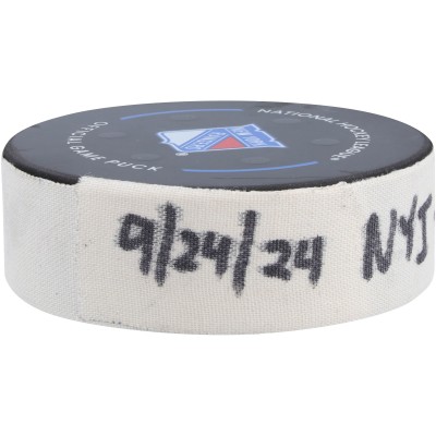 Bo Horvat New York Islanders Fanatics Authentic Game-Used Goal Puck vs. New York Rangers on September 24, 2024