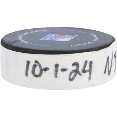 Kevin Labanc New Jersey Devils Fanatics Authentic Game-Used Goal Puck vs. New York Rangers on October 1, 2024 - First of Two Goals Scored