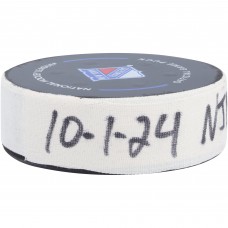 Jakub Zboril New Jersey Devils Fanatics Authentic Game-Used Goal Puck vs. New York Rangers on October 1, 2024
