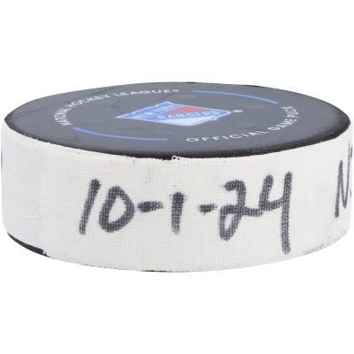 Brian Halonen New Jersey Devils Fanatics Authentic Game-Used Goal Puck vs. New York Rangers on October 1, 2024