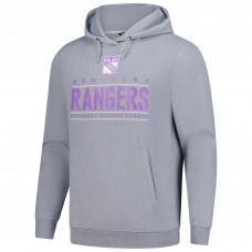 Толстовка New York Rangers Levelwear Gray Hockey Fights Cancer Pulsar Off Season Tri-Blend