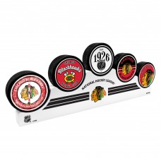 Chicago Blackhawks 5 Puck Podium Set