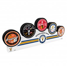 Chicago Blackhawks 5 Puck Podium Set