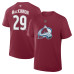 Colorado Avalanche Nathan MacKinnon Fanatics Burgundy Authentic Stack Name & Number T-Shirt