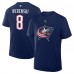 Columbus Blue Jackets Zach Werenski Fanatics Navy Authentic Stack Name & Number T-Shirt