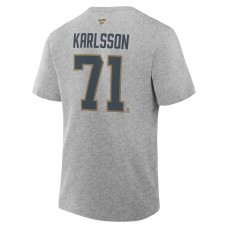 Футболка Vegas Golden Knights William Karlsson Fanatics Gray Authentic Stack Name & Number