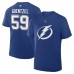 Футболка Tampa Bay Lightning Jake Guentzel Fanatics Blue Authentic Stack Name & Number