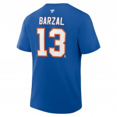 New York Islanders Mathew Barzal Fanatics Royal Authentic Stack Name & Number T-Shirt New York Islanders Mathew Barzal Fanatics Royal Authentic Stack Name & Number T-Shirt
