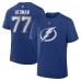 Футболка Tampa Bay Lightning Victor Hedman Fanatics Blue Authentic Stack Name & Number