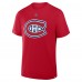 Футболка Montreal Canadiens Cole Caufield Fanatics Red Authentic Stack Name & Number
