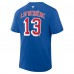 New York Rangers Alexis Lafreniere Fanatics Blue Authentic Stack Name & Number T-Shirt