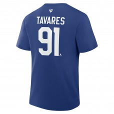 Toronto Maple Leafs John Tavares Fanatics Blue Authentic Stack Name & Number T-Shirt