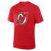 Футболка New Jersey Devils Jack Hughes Fanatics Red Authentic Stack Name & Number