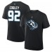 Utah Mammoth Logan Cooley Fanatics Black Authentic Stack Name & Number T-Shirt