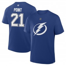 Футболка Tampa Bay Lightning Brayden Point Fanatics Blue Authentic Stack Name & Number Футболка Tampa Bay Lightning Brayden Point Fanatics Blue Authentic Stack Name & Number