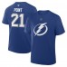 Футболка Tampa Bay Lightning Brayden Point Fanatics Blue Authentic Stack Name & Number