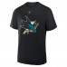 Футболка San Jose Sharks Macklin Celebrini Fanatics Black Authentic Stack Name and Number