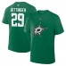 Dallas Stars Jake Oettinger Fanatics Kelly Green Authentic Stack Name & Number T-Shirt