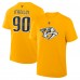 Nashville Predators Ryan OReilly Fanatics Gold Authentic Stack Name & Number T-Shirt