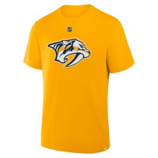 Nashville Predators Ryan OReilly Fanatics Gold Authentic Stack Name & Number T-Shirt