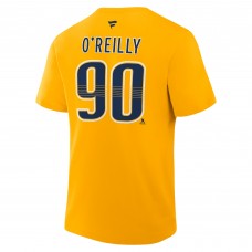 Nashville Predators Ryan OReilly Fanatics Gold Authentic Stack Name & Number T-Shirt