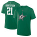 Dallas Stars Jason Robertson Fanatics Kelly Green Authentic Stack Name & Number T-Shirt