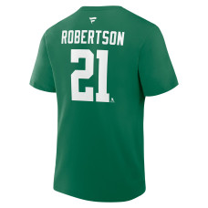 Dallas Stars Jason Robertson Fanatics Kelly Green Authentic Stack Name & Number T-Shirt